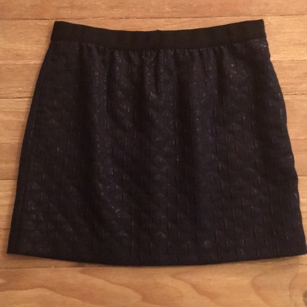 Ann Taylor LOFT Blue A Line Skirt Shimmer Diamond